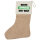 Weihnachtsstrumpf Beste Lehrerin der Welt Beige Jute