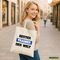 Jutebeutel Bester Trainer der Welt 10 Liter
