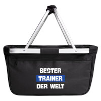 Einkaufskorb faltbar Bester Trainer der Welt 20 Liter Black