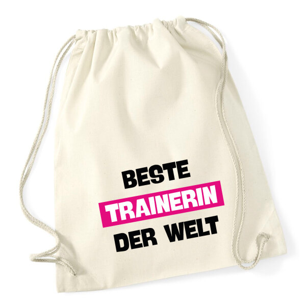 Turnbeutel Beste Trainerin der Welt 12 Liter