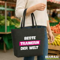 Filz Shopper Beste Trainerin der Welt 22 Liter