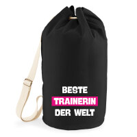 Seesack Beste Trainerin der Welt 20 Liter Black