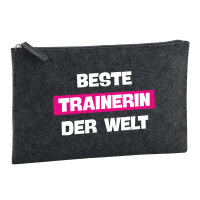 Kulturbeutel Beste Trainerin der Welt 1 Liter Charcoal