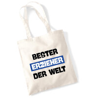 Jutebeutel Bester Erzieher der Welt 10 Liter