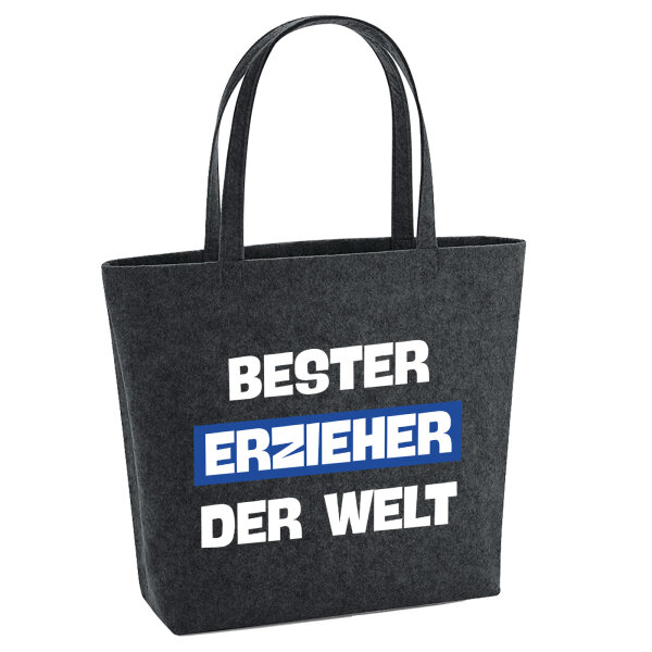 Filz Shopper Bester Erzieher der Welt 22 Liter