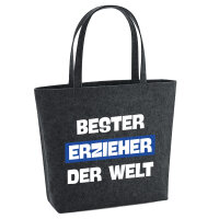 Filz Shopper Bester Erzieher der Welt 22 Liter