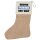 Weihnachtsstrumpf Bester Erzieher der Welt Beige Jute