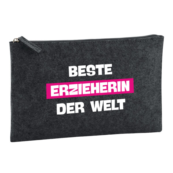 Kulturbeutel Beste Erzieherin der Welt 1 Liter Charcoal