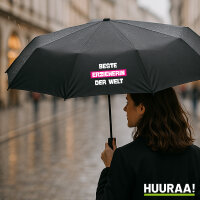 Regenschirm Beste Erzieherin der Welt 98cm Schwarz