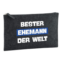 Kulturbeutel Bester Ehemann der Welt 1 Liter Charcoal