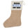 Weihnachtsstrumpf Bester Ehemann der Welt Beige Jute