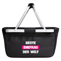 Einkaufskorb faltbar Beste Ehefrau der Welt 20 Liter Black