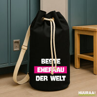 Seesack Beste Ehefrau der Welt 20 Liter Black