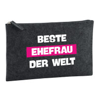 Kulturbeutel Beste Ehefrau der Welt 1 Liter Charcoal