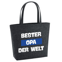 Filz Shopper Bester Opa der Welt 22 Liter