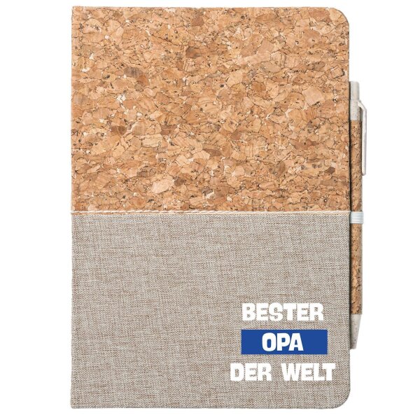 Notizbuch A5 Bester Opa der Welt 80 Blatt inkl. Kugelschreiber