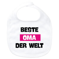 Baby Lätzchen Beste Oma der Welt Klettverschluss