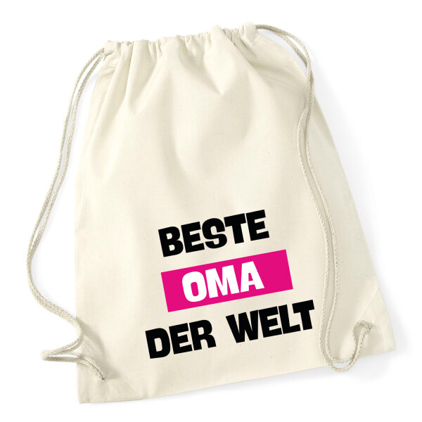 Turnbeutel Beste Oma der Welt 12 Liter
