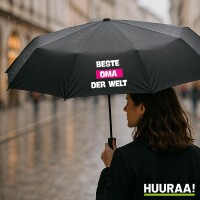 Regenschirm Beste Oma der Welt 98cm Schwarz