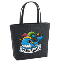 Filz Shopper Karnewal Karneval Wal 22 Liter