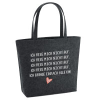 Filz Shopper Rege mich nicht auf bringe alle um 22 Liter
