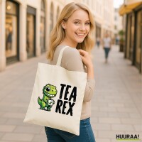 Jutebeutel Tea Rex Dinosaurier 10 Liter