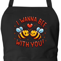 Schürze Wanna Bee with you. Bienen mit Taschen