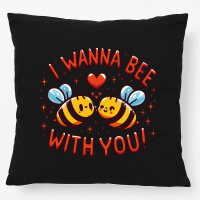 Kissen Wanna Bee with you. Bienen 40x40cm