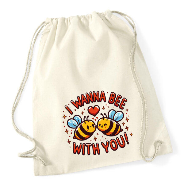 Turnbeutel Wanna Bee with you. Bienen 12 Liter