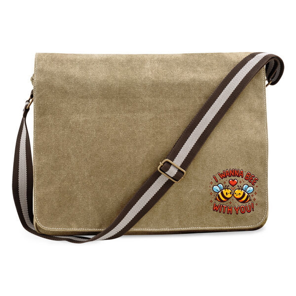 Umhängetasche Wanna Bee with you. Bienen 14 Liter
