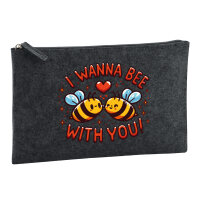 Kulturbeutel Wanna Bee with you. Bienen 1 Liter Charcoal