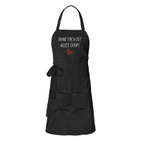 Schürze Ohne mich ist alles doof mit Taschen