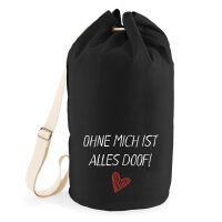 Seesack Ohne mich ist alles doof 20 Liter Black
