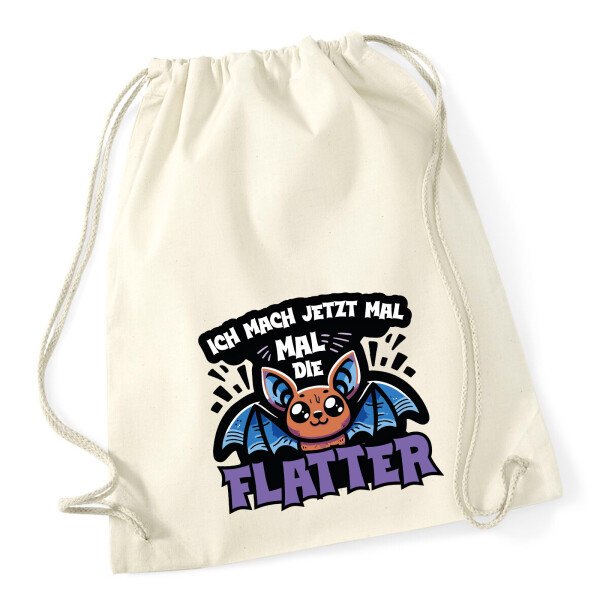 Turnbeutel Ich mach jetzt die Flatter Fledermaus 12 Liter