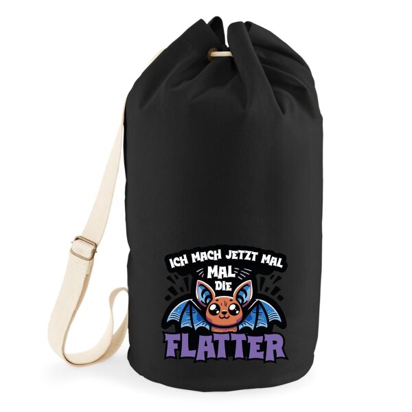 Seesack Ich mach jetzt die Flatter Fledermaus 20 Liter Black