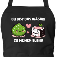 Schürze Bist das Wasabi zu meinem Sushi mit Taschen