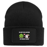 Beanie mit Patch Bist das Wasabi zu meinem Sushi Black