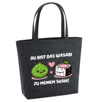 Filz Shopper Bist das Wasabi zu meinem Sushi 22 Liter
