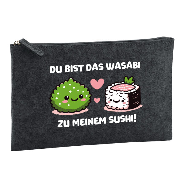 Kulturbeutel Bist das Wasabi zu meinem Sushi 1 Liter Charcoal