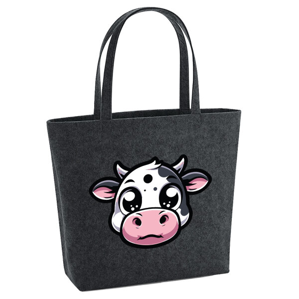 Filz Shopper Comic Kuh Kälbchen 22 Liter