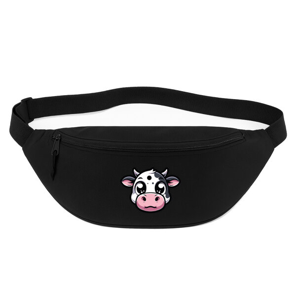 Bauchtasche Comic Kuh Kälbchen 2,5 Liter Black