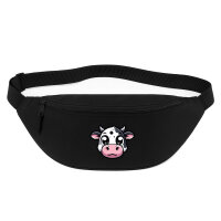 Bauchtasche Comic Kuh Kälbchen 2,5 Liter Black