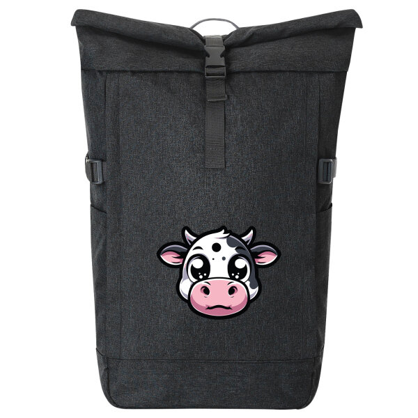 Kurierrucksack Comic Kuh Kälbchen 30-44 Liter Black Melange