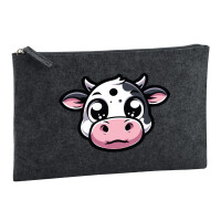 Kulturbeutel Comic Kuh Kälbchen 1 Liter Charcoal