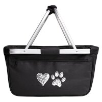 Einkaufskorb faltbar Herz Tapse 20 Liter Black