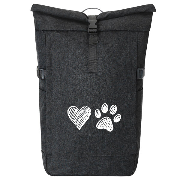 Kurierrucksack Herz Tapse 30-44 Liter Black Melange