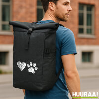 Kurierrucksack Herz Tapse 30-44 Liter Black Melange