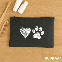 Kulturbeutel Herz Tapse 1 Liter Charcoal