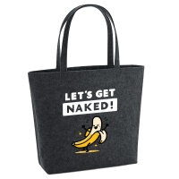 Filz Shopper Let´s get naked Banane 22 Liter