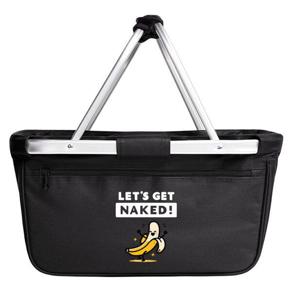 Einkaufskorb faltbar Let´s get naked Banane 20 Liter Black